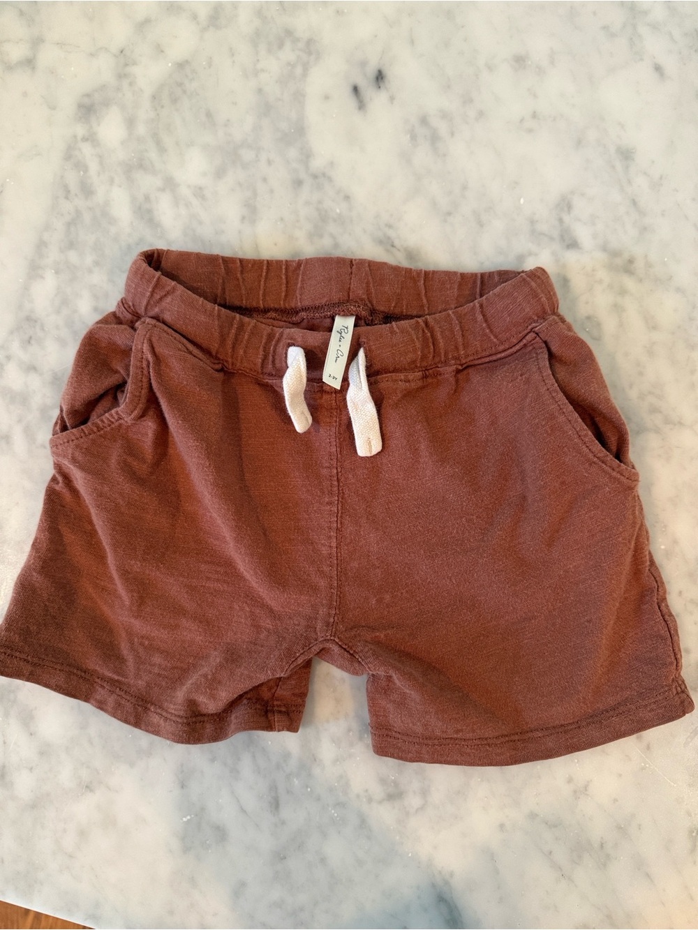 Rylee + Cru Burnt Orange Drawstring Kids Shorts